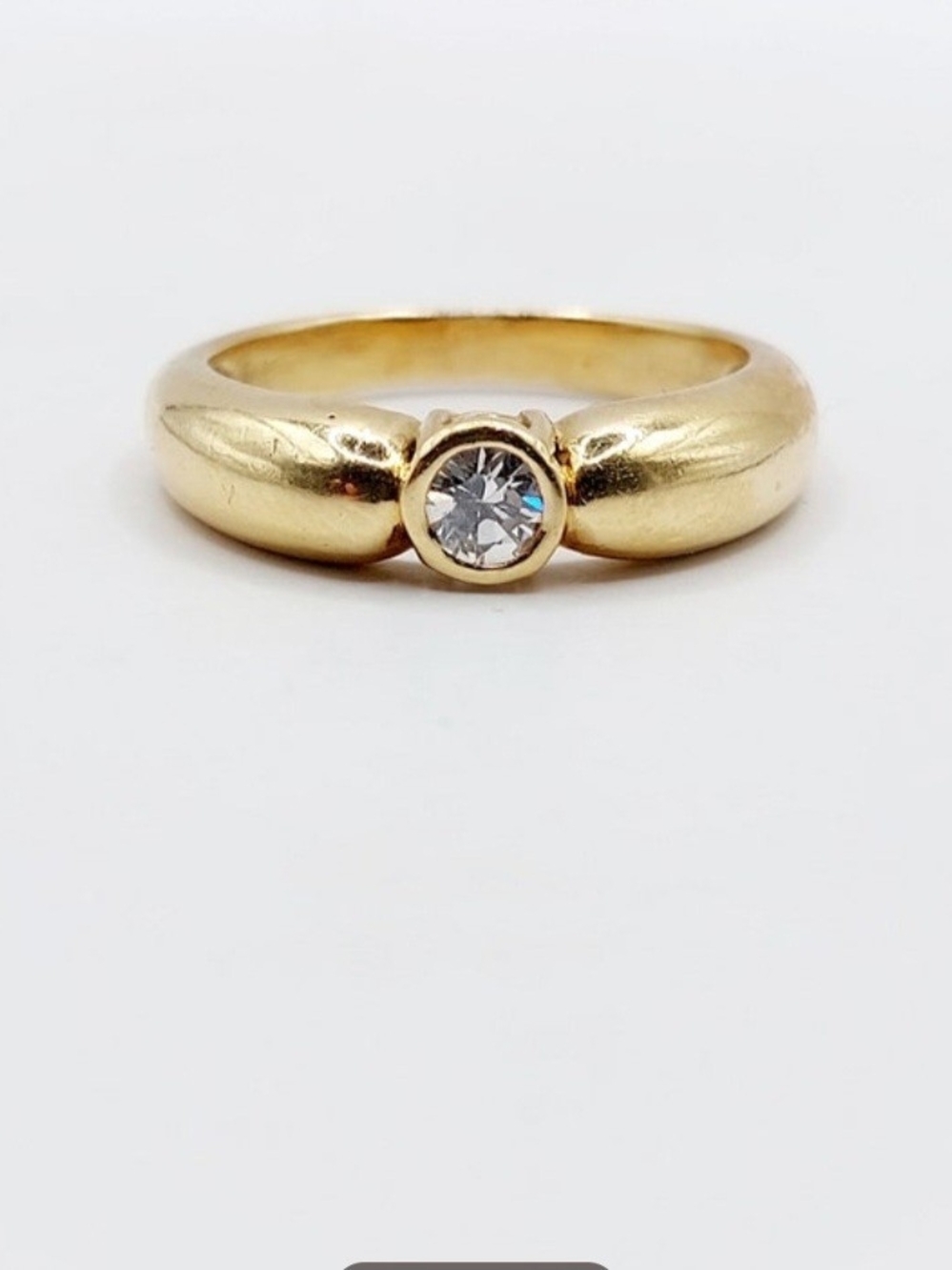 18k Gold vintage French bombe donut ring